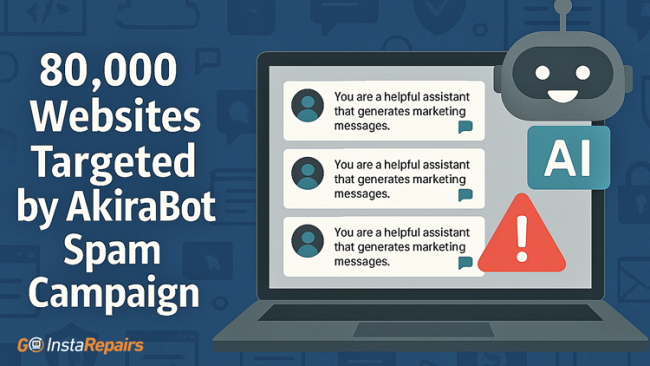 AkiraBot targets 80,000+ websites with AI-generated spam, pushing bogus SEO services. Stay vigilant and protect your online presence!