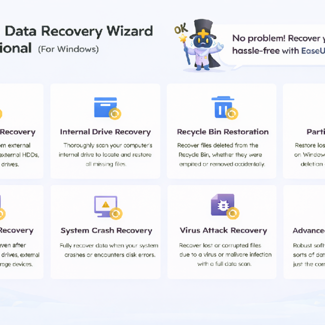 Recover data lost to accidental deletion, formatting, partition errors, crashes, unbootable systems, viruses, and beyond. EaseUS Data Recovery Wizard Professional handles countless devices and recovery scenarios with ease.