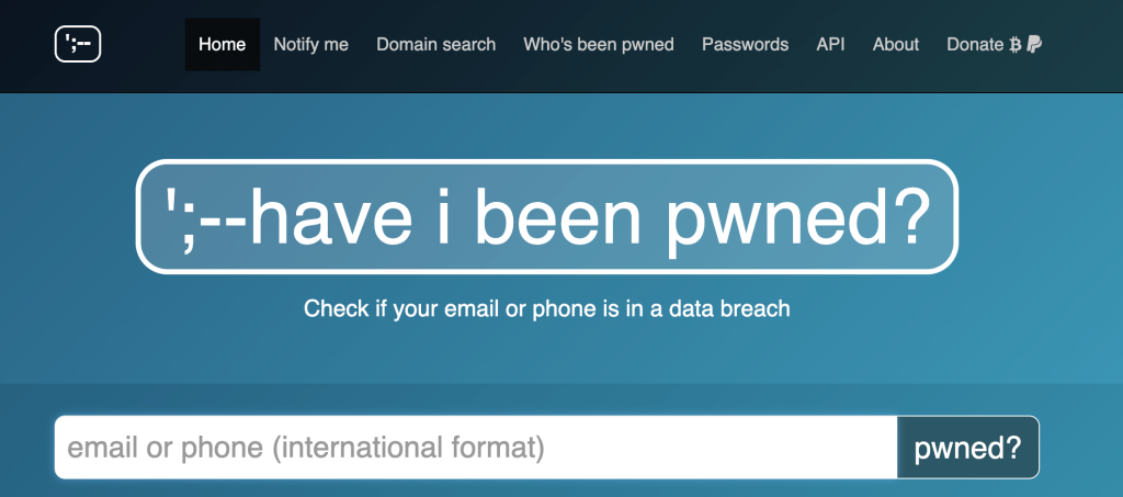 HaveIBeenPwned