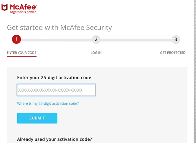 McAfee Get Started