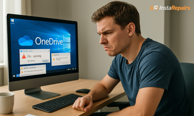 Frustrated computer user