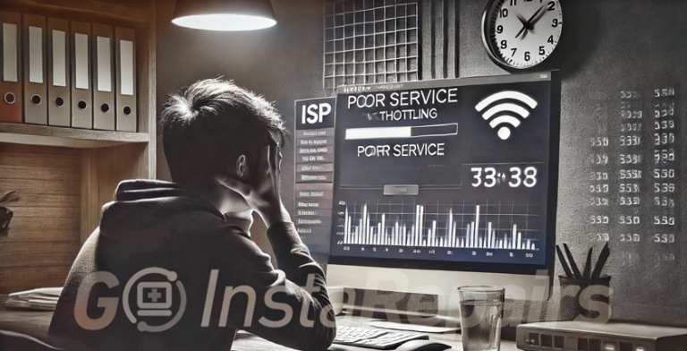 frustrated boy in front of his laptop with slow internet