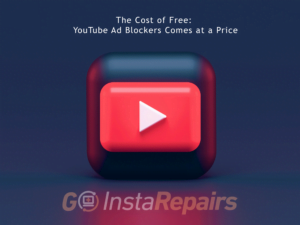 red and white square illustration YouTube Ad Block logo no branding