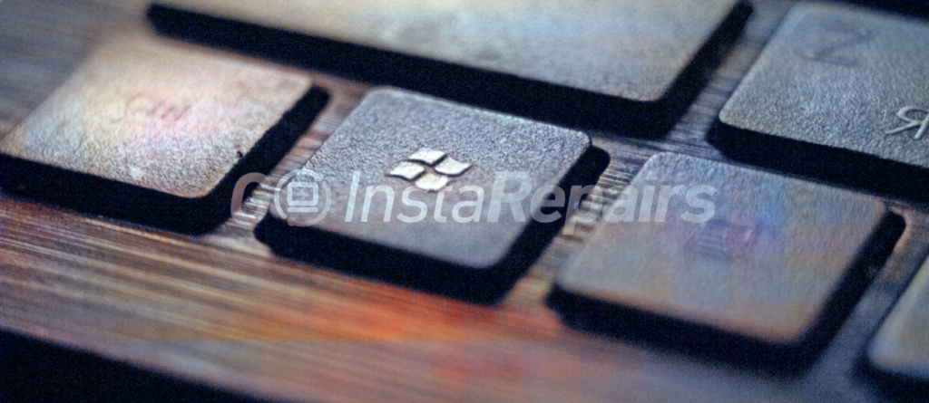 black laptop computer keyboard in closeup photo